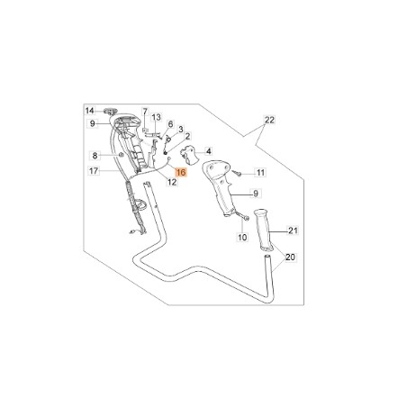 Accelerator cable brushcutter models BC250T ORIGINAL EMAK 61170098 | Newgardenstore.eu