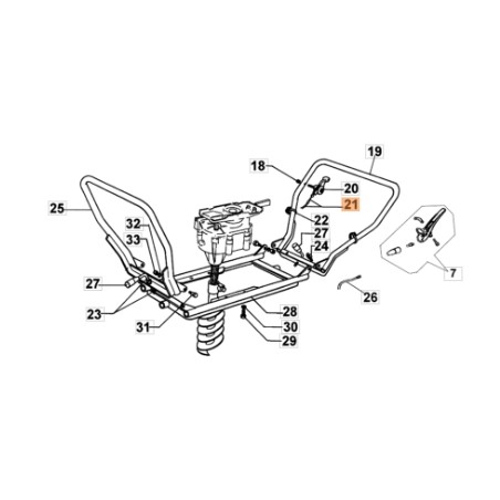 Câble d'accélérateur MTL85R ORIGINAL modèles EMAK 53030019 | Newgardenstore.eu