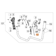 Accelerator cable brushcutter models BC430T ORIGINAL EMAK 61350111R | Newgardenstore.eu