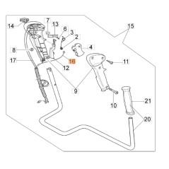 Accelerator cable brushcutter models BC3604T ORIGINAL EMAK 61270012R | Newgardenstore.eu