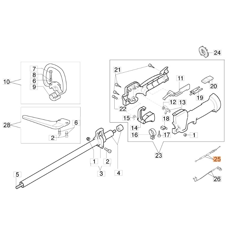 Cavo acceleratore decespugliatore modelli 746S ORIGINALE EMAK 61110040