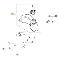 Assemblage du réservoir de la tondeuse à gazon ORIGINAL EMAK L66150220 | Newgardenstore.eu