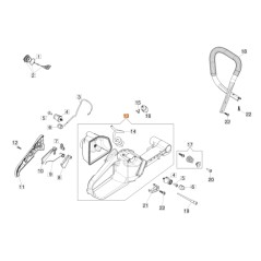 Ensemble réservoir de tronçonneuse ORIGINAL EMAK 50252092CR GS650 GS651 model | Newgardenstore.eu