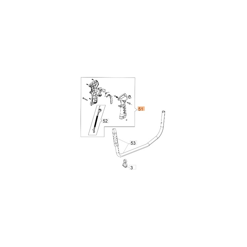 Impugnatura decespugliatore modelli 741 ORIGINALE EMAK BF000138R