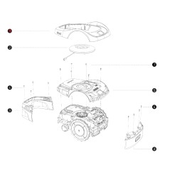 Cover supérieure i108E ORIGINAL BLUEBIRD robot tondeuse à gazon NAVIMOW AB12.02.00.0136 | Newgardenstore.eu