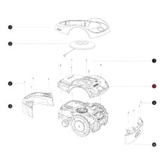 Cover supérieure i108E ORIGINAL BLUEBIRD robot tondeuse à gazon NAVIMOW AB12.02.00.0137 | Newgardenstore.eu