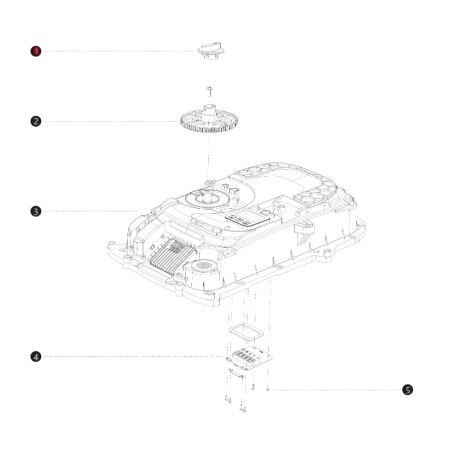 Bouton de réglage de la hauteur ORIGINAL BLUEBIRD robot i108E AB12.02.00.0127 | Newgardenstore.eu