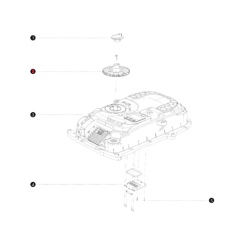 Ingranaggio regolazione altezza ORIGINALE BLUEBIRD robot I108E AB12.02.00.0125