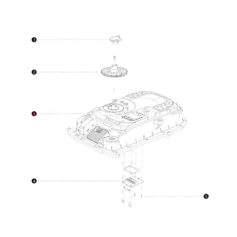 Carcasa superior i108E ORIGINAL BLUEBIRD robot cortacésped NAVIMOW AB12.02.00.0124