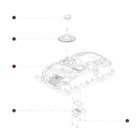 ORIGINAL BLUEBIRD NAVIMOW AB12.02.00.0124 Coque supérieure I108E | Newgardenstore.eu