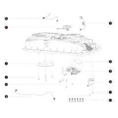 Stopptaste i108E ORIGINAL BLUEBIRD Mähroboter NAVIMOW AB12.02.00.0126 | Newgardenstore.eu