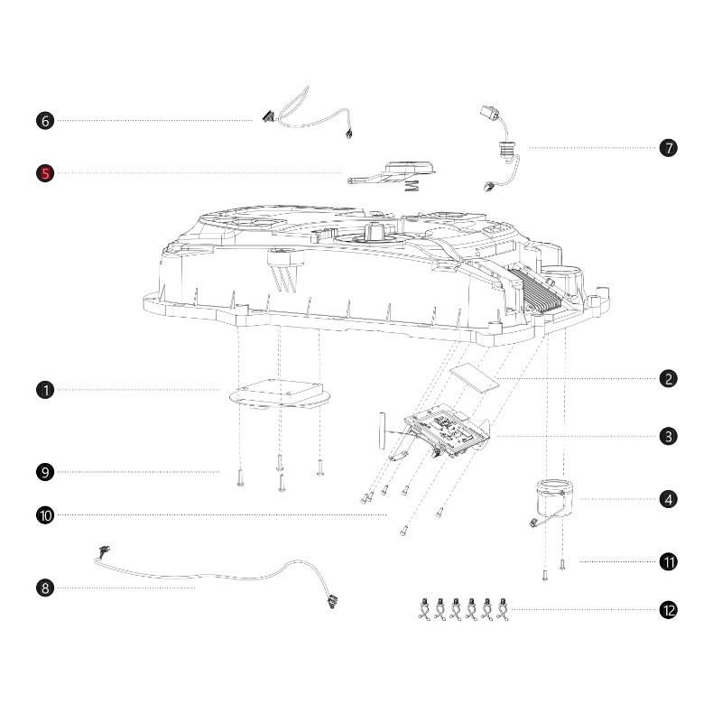 Bouton stop i108E ORIGINAL BLUEBIRD robot tondeuse à gazon NAVIMOW AB12.02.00.0126