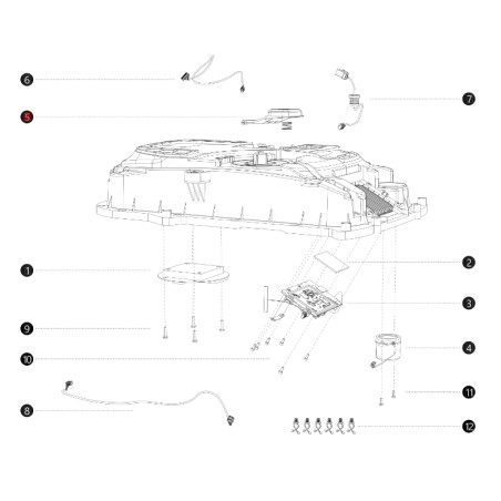 Botón de parada i108E ORIGINAL BLUEBIRD robot cortacésped NAVIMOW AB12.02.00.0126 | Newgardenstore.eu