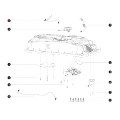 Display cables and buttons I108E ORIGINAL BLUEBIRD robot lawnmower AB12.02.00.0163 | Newgardenstore.eu