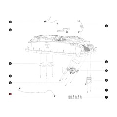 Câble de transmission antenne GNSS ORIGINAL BLUEBIRD robot i108E AB12.02.00.0144 | Newgardenstore.eu