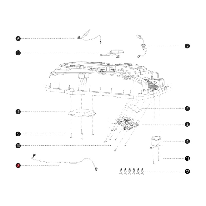 Câble de transmission antenne GNSS ORIGINAL BLUEBIRD robot i108E AB12.02.00.0144