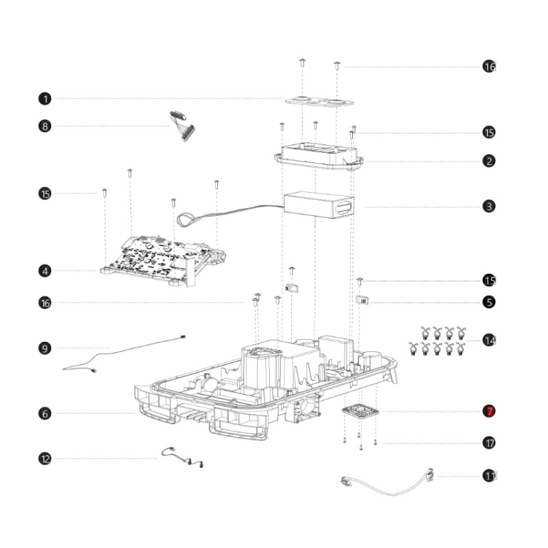 Couvercle d'interface 4G I108E ORIGINAL BLUEBIRD robot tondeuse AB12.02.00.0150