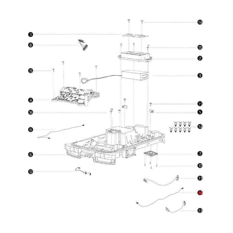 Câble capteur de levage droit i108E BLUEBIRD robot tondeuse AB12.02.00.0162