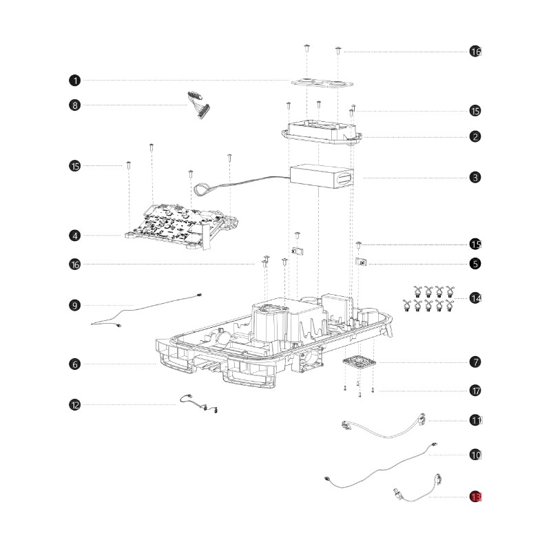 Cavo connessione modulo di taglio I108E BLUEBIRD robot rasaerba AB12.02.00.0159