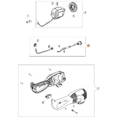 Câbles pour débroussailleuses électriques modèles TR111E ORIGINAL EMAK 60020121A | Newgardenstore.eu