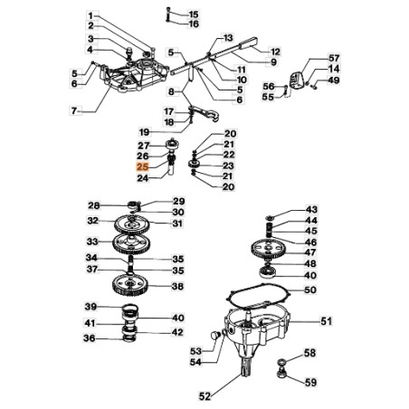 Piñón de manivela Modelos MTL81R MTL85R ORIGINAL EMAK 028200013 | Newgardenstore.eu