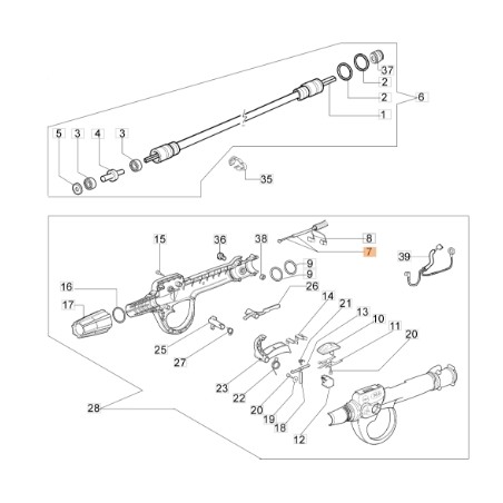 Accelerator cable brushcutter models 446BPERGO ORIGINAL EMAK 62030109R | Newgardenstore.eu