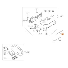 Accelerator cable brushcutter models BC3604S ORIGINAL EMAK 61260005R | Newgardenstore.eu