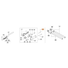 Agitador del cable del acelerador modelos OS530ERGO ORIGINAL EMAK 61110091R | Newgardenstore.eu