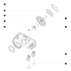 Copriruota i108E ORIGINALE BLUEBIRD robot tagliaerba rasaerba AB12.02.00.0130