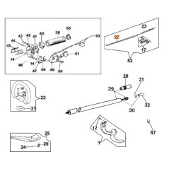 Accelerator cable for brush cutter models 433BP ORIGINAL EMAK 62010010AR