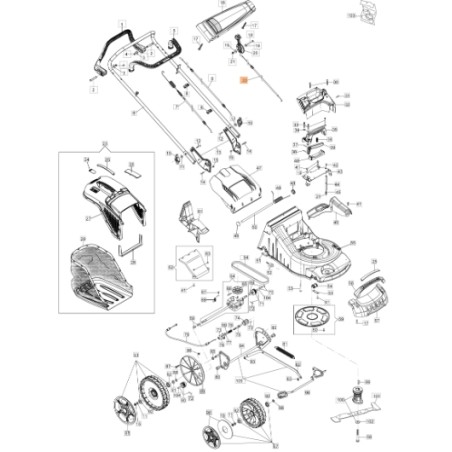 Câble d'accélérateur pour modèles de tondeuse à gazon ORIGINAL EMAK 66060518R | Newgardenstore.eu