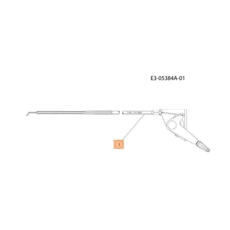 Gaszug für Traktormodelle TORNADO ORIGINAL EMAK C74604365