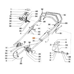 Accelerator cable lawn mower models LUX53HV ORIGINAL EMAK 8203179