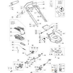 Blade Holder Hub Lawn Mower Models G48TH ORIGINAL EMAK 66070232R | Newgardenstore.eu