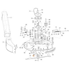 Hub blade holder lawn tractor mower models MISTRAL72 ORIGINAL EMAK 68130085R