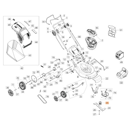 Messernabe Mähermodelle Gi44T Gi48T ORIGINAL EMAK 54110011R | Newgardenstore.eu