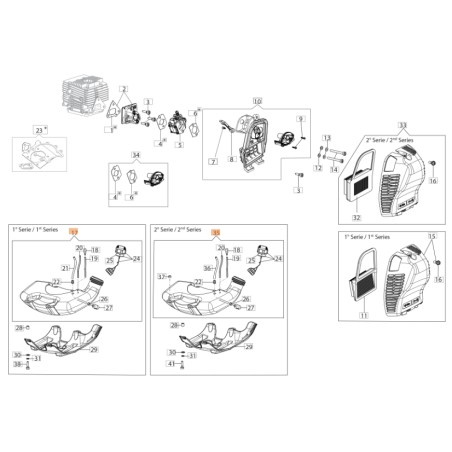 Réservoir de débroussailleuse modèles BC530S BC530T ORIGINAL EMAK 61400343 | Newgardenstore.eu