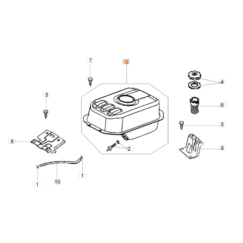 Serbatoio motozappa modelli MH150RKS MH175RK ORIGINALE EMAK L66151235