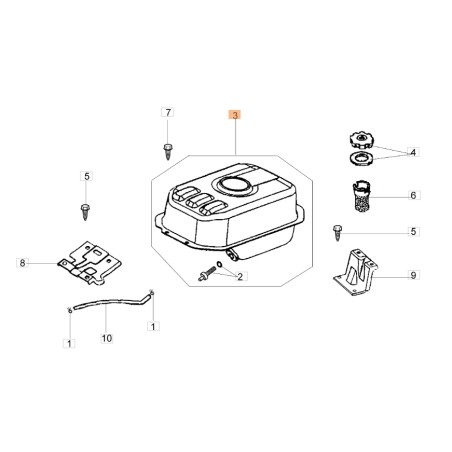 Motorhoe tanque modelos MH150RKS MH175RK ORIGINAL EMAK L66151235 | Newgardenstore.eu