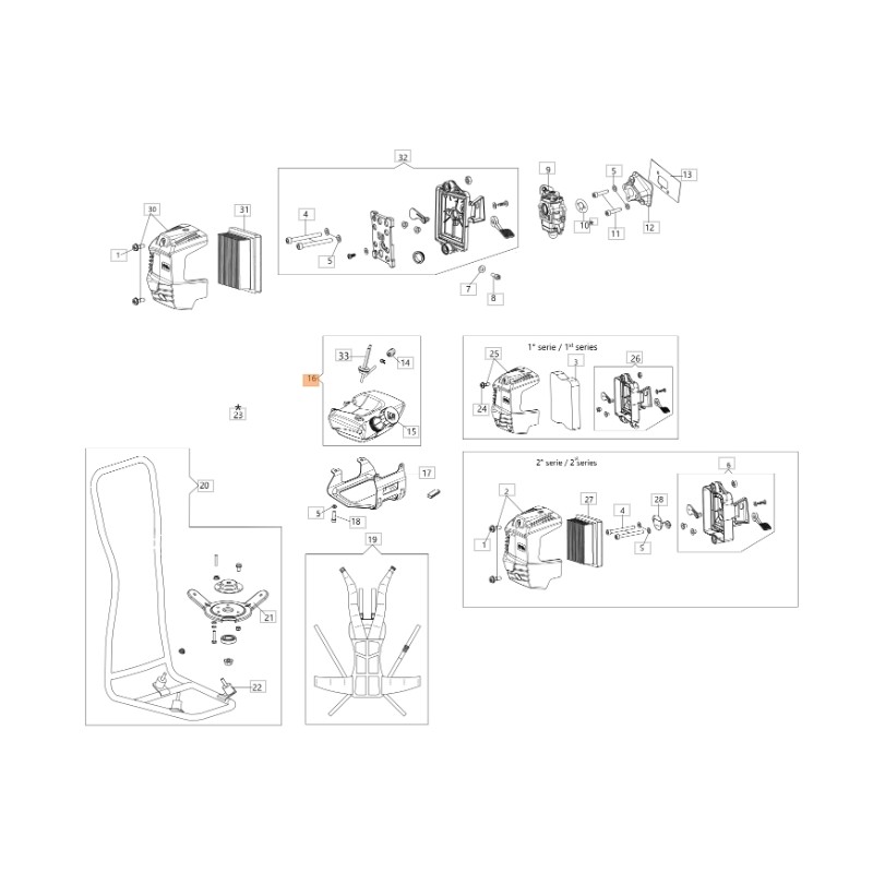 Brushcutter tank models BCH40BP BCH400S ORIGINAL EMAK 61452050R