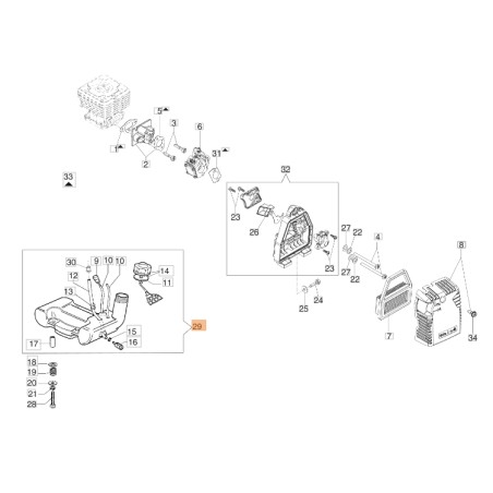 Brushcutter tank models SPARTA441BP ORIGINAL EMAK 61390015AR | Newgardenstore.eu