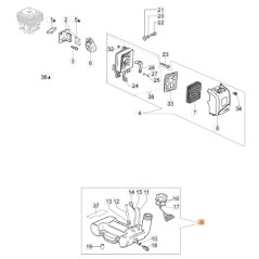 Serbatoio decespugliatore modelli OM43BP ORIGINALE EMAK 61390010