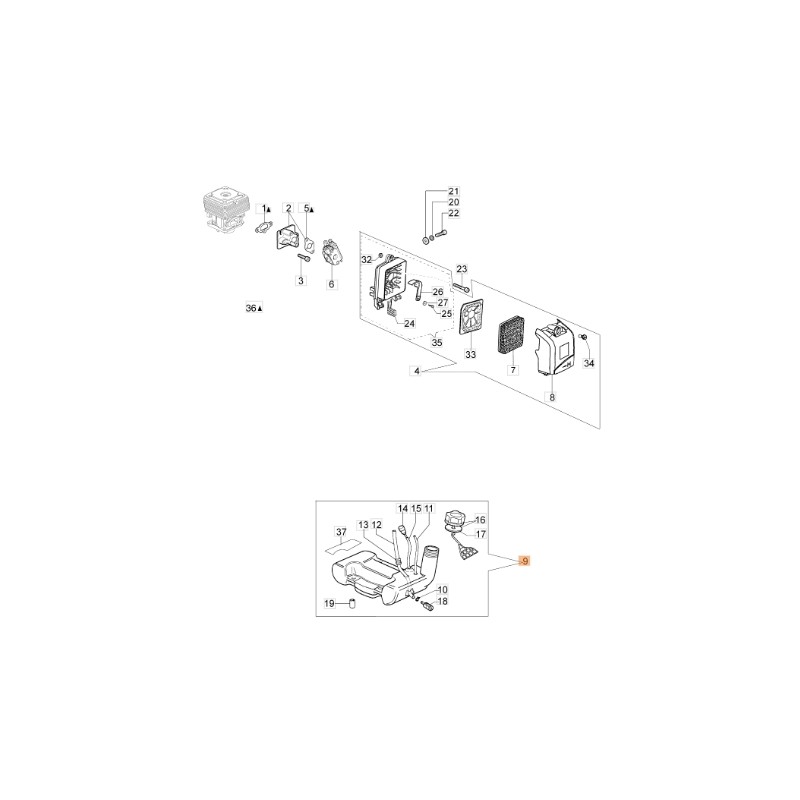 Freischneider-Tankmodelle OM43BP ORIGINAL EMAK 61390010