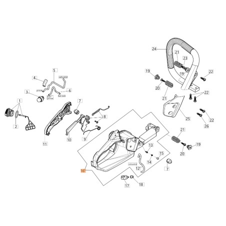 Depósito ORIGINAL EMAK 50230279R para motosierra modelo GS451 | Newgardenstore.eu