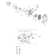 Brushcutter tank models BCF420 BCF430 ORIGINAL EMAK 61252053DR