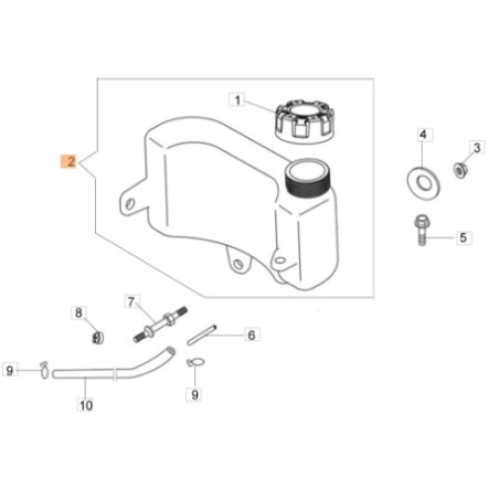 Rasenmähertank Modelle G44PK G44TK ORIGINAL EMAK L66150436 | Newgardenstore.eu