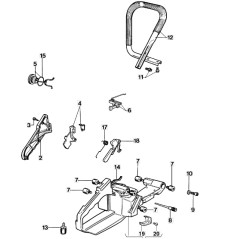 Serbatoio motosega modelli 970 971 980 ORIGINALE EMAK 50200045BR