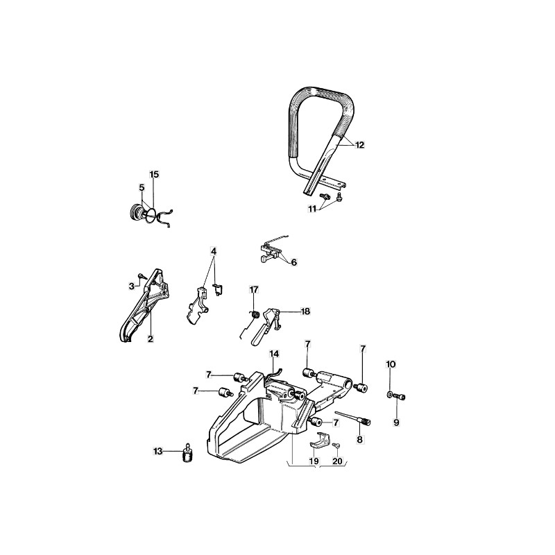 Serbatoio motosega modelli 970 971 980 ORIGINALE EMAK 50200045BR