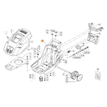 Lavadora de alta presión ORIGINAL EMAK bastidor depósito CH32060283B | Newgardenstore.eu