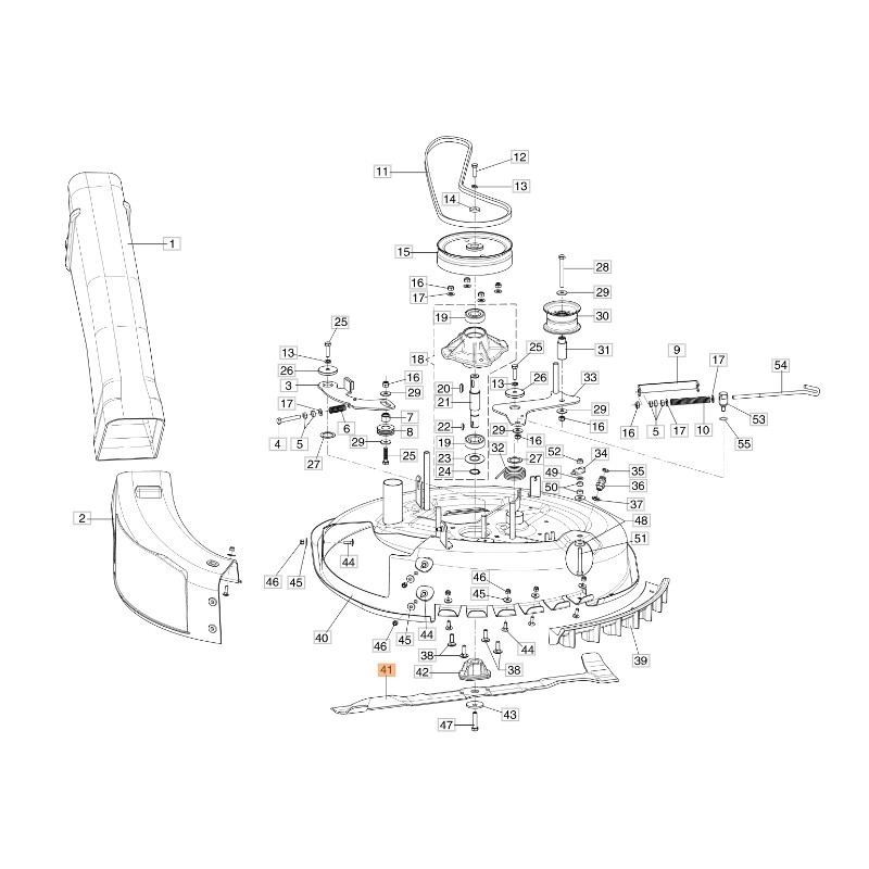 Blade mulching lawn tractor mower models MISTRAL ORIGINAL EMAK 68130080R